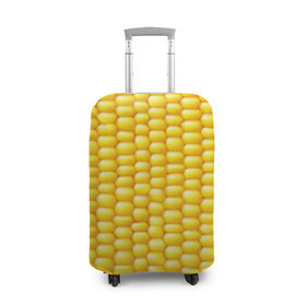 Чехол для чемодана 3D с принтом Сладкая вареная кукуруза в Кировске, 86% полиэфир, 14% спандекс | двустороннее нанесение принта, прорези для ручек и колес | еда | кукуруза