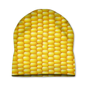 Шапка 3D с принтом Сладкая вареная кукуруза в Кировске, 100% полиэстер | универсальный размер, печать по всей поверхности изделия | еда | кукуруза