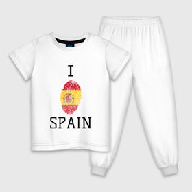 Детская пижама хлопок с принтом Отпечаток испании в Кировске, 100% хлопок |  брюки и футболка прямого кроя, без карманов, на брюках мягкая резинка на поясе и по низу штанин
 | 