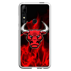 Чехол для Honor P Smart Z с принтом Angry bull в Кировске, Силикон | Область печати: задняя сторона чехла, без боковых панелей | 3d | angry bull | in fire | бык | в огне | дым | животные | мощь | огненный | огонь | пламя | пожар | сила | стихия