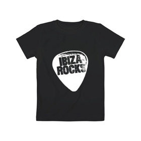 Детская футболка хлопок с принтом Ibiza Rocks Black & White в Кировске, 100% хлопок | круглый вырез горловины, полуприлегающий силуэт, длина до линии бедер | dj | ibiza | pink | rocks | вечеринка | гламур | диджей | дизайн | ибица | клуб | мода | остров | отпуск | пафос | путешествие | рок | стиль
