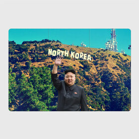 Магнитный плакат 3Х2 с принтом NORTH KOREA в Кировске, Полимерный материал с магнитным слоем | 6 деталей размером 9*9 см | Тематика изображения на принте: hollywood | kim jong un | north korea | ким чен ын | северная корея