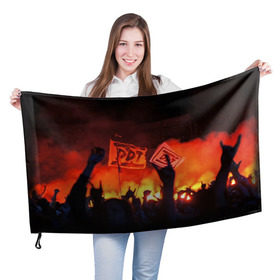 Флаг 3D с принтом ДДТ в Кировске, 100% полиэстер | плотность ткани — 95 г/м2, размер — 67 х 109 см. Принт наносится с одной стороны | ddt | ддт | русский рок | шевчук