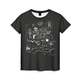 Женская футболка 3D с принтом ДДТ в Кировске, 100% полиэфир ( синтетическое хлопкоподобное полотно) | прямой крой, круглый вырез горловины, длина до линии бедер | ddt | ддт | русский рок | шевчук