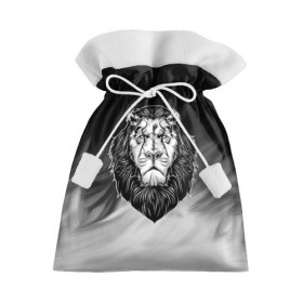 Подарочный 3D мешок с принтом Лев в Кировске, 100% полиэстер | Размер: 29*39 см | Тематика изображения на принте: 3d | арт | голова животного | король | лев | природа | сила | царь