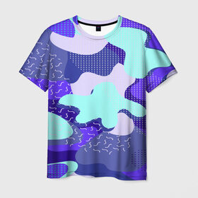 Мужская футболка 3D с принтом Fashion geometry в Кировске, 100% полиэфир | прямой крой, круглый вырез горловины, длина до линии бедер | 