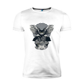 Мужская футболка премиум с принтом Twin Peaks в Кировске, 92% хлопок, 8% лайкра | приталенный силуэт, круглый вырез ворота, длина до линии бедра, короткий рукав | арт | птицы | сериалы | сова | твин пикс | фильмы