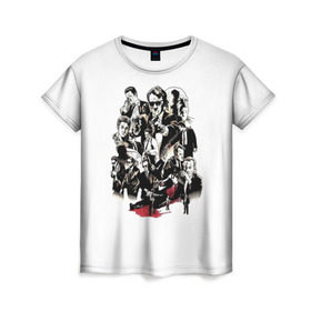 Женская футболка 3D с принтом Бешеные псы в Кировске, 100% полиэфир ( синтетическое хлопкоподобное полотно) | прямой крой, круглый вырез горловины, длина до линии бедер | бешеные псы | тарантино