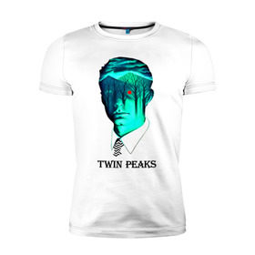 Мужская футболка премиум с принтом Twin Peaks в Кировске, 92% хлопок, 8% лайкра | приталенный силуэт, круглый вырез ворота, длина до линии бедра, короткий рукав | арт | дейл купер | сериал | твин пикс | фильм