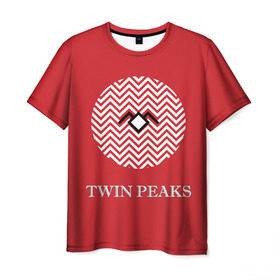 Мужская футболка 3D с принтом Twin Peaks в Кировске, 100% полиэфир | прямой крой, круглый вырез горловины, длина до линии бедер | 3d | арт | надпись | сериал | твин пикс | фильмы