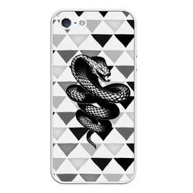 Чехол для iPhone 5/5S матовый с принтом Snake в Кировске, Силикон | Область печати: задняя сторона чехла, без боковых панелей | 3d | snake | животные | змея | ползучие | хладнокровные | чешуя