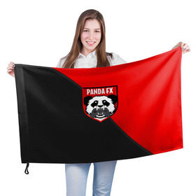 Флаг 3D с принтом PandafxTM в Кировске, 100% полиэстер | плотность ткани — 95 г/м2, размер — 67 х 109 см. Принт наносится с одной стороны | 7f united | fifa | pandafx | панда
