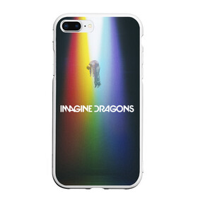 Чехол для iPhone 7Plus/8 Plus матовый с принтом Imagine Dragons в Кировске, Силикон | Область печати: задняя сторона чехла, без боковых панелей | demons | evolve | mirrors | radioactive | драконы | космос | музыка | нло | ночь | поп | радуга | рок | свет