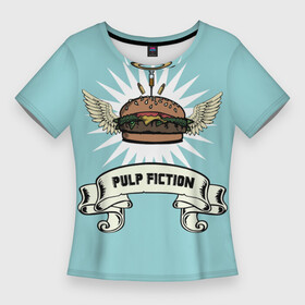 Женская футболка 3D Slim с принтом Четвертьфунтовый чизбургер в Кировске,  |  | big kahuna | pulp fiction | винсент вега | гамбургер | джулс виннфилд | криминальное чтиво