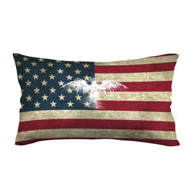 Подушка 3D антистресс с принтом Флаг США с белым орлом в Кировске, наволочка — 100% полиэстер, наполнитель — вспененный полистирол | состоит из подушки и наволочки на молнии | Тематика изображения на принте: usa | америка | американец | америки | звездно полосатый | необычный | нью йорк | орел | соединенные | сша | флаг | штаты | янки