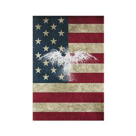 Обложка для паспорта матовая кожа с принтом Флаг США с белым орлом в Кировске, натуральная матовая кожа | размер 19,3 х 13,7 см; прозрачные пластиковые крепления | usa | америка | американец | америки | звездно полосатый | необычный | нью йорк | орел | соединенные | сша | флаг | штаты | янки