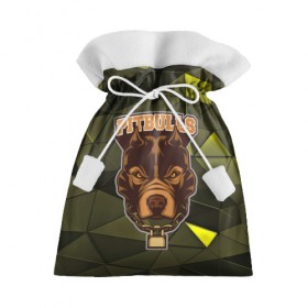 Подарочный 3D мешок с принтом Pitbulls в Кировске, 100% полиэстер | Размер: 29*39 см | Тематика изображения на принте: dog | pitbulls | абстракция | геометрия | животные | собака | треугольники | цепь
