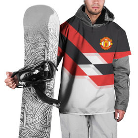 Накидка на куртку 3D с принтом Manchester United - Stripe в Кировске, 100% полиэстер |  | manchester united | stripe | манчестер юнайтед | футбол