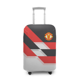 Чехол для чемодана 3D с принтом Manchester United - Stripe в Кировске, 86% полиэфир, 14% спандекс | двустороннее нанесение принта, прорези для ручек и колес | manchester united | stripe | манчестер юнайтед | футбол