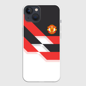 Чехол для iPhone 13 с принтом Manchester United   Stripe в Кировске,  |  | manchester united | stripe | манчестер юнайтед | футбол