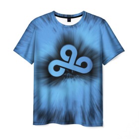 Мужская футболка 3D с принтом Team Cloud9 в Кировске, 100% полиэфир | прямой крой, круглый вырез горловины, длина до линии бедер | cloud9 | csgo | dota. cs | dota2 | team cloud9 | дота | киберспорт | клауд9 | кс | ксго | облака