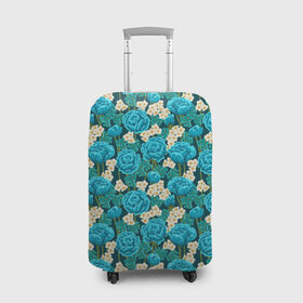 Чехол для чемодана 3D с принтом Цветы в Кировске, 86% полиэфир, 14% спандекс | двустороннее нанесение принта, прорези для ручек и колес | flowers | розы | ромашки | цветы