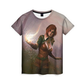 Женская футболка 3D с принтом Triss в Кировске, 100% полиэфир ( синтетическое хлопкоподобное полотно) | прямой крой, круглый вырез горловины, длина до линии бедер | witcher | ведьмак | витчер | геральд