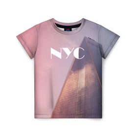 Детская футболка 3D с принтом New York в Кировске, 100% гипоаллергенный полиэфир | прямой крой, круглый вырез горловины, длина до линии бедер, чуть спущенное плечо, ткань немного тянется | new york | ny | nyc | york | йорк | нью | нью йорк | ретро