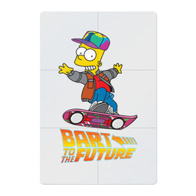 Магнитный плакат 2Х3 с принтом Bart to the future в Кировске, Полимерный материал с магнитным слоем | 6 деталей размером 9*9 см | back to the future | bart | homer | simpsons | барт | гомер | делореан | марти | машина времени | мультфильм | симпсоны