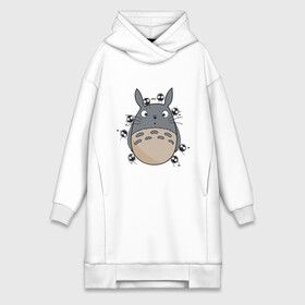 Платье-худи хлопок с принтом Удивленный Тоторо в Кировске,  |  | totoro | миядзаки | мой сосед