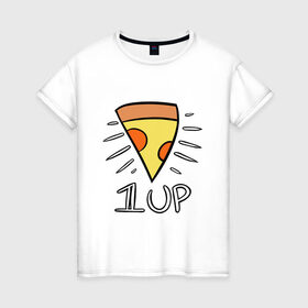 Женская футболка хлопок с принтом Pizza Life в Кировске, 100% хлопок | прямой крой, круглый вырез горловины, длина до линии бедер, слегка спущенное плечо | dendy | food | game | italy | life | mario | pizza | еда | жизнь | игра | италия | пицца | пища | повар | приставка