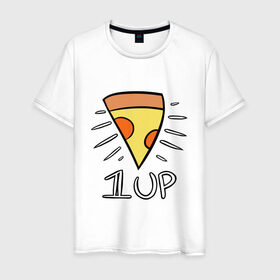 Мужская футболка хлопок с принтом Pizza Life в Кировске, 100% хлопок | прямой крой, круглый вырез горловины, длина до линии бедер, слегка спущенное плечо. | dendy | food | game | italy | life | mario | pizza | еда | жизнь | игра | италия | пицца | пища | повар | приставка