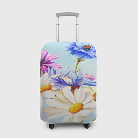 Чехол для чемодана 3D с принтом Flowers в Кировске, 86% полиэфир, 14% спандекс | двустороннее нанесение принта, прорези для ручек и колес | 3d | fashion flower | flower | pattern | другие | красивые цветы | красные | прикольные | природа | розы | текстуры | цветочки | цветы