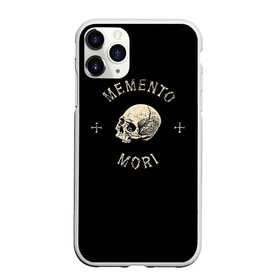 Чехол для iPhone 11 Pro матовый с принтом Memento Mori в Кировске, Силикон |  | Тематика изображения на принте: death | skull | кости | цитата