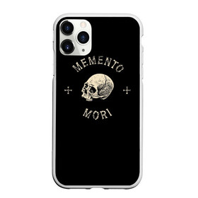 Чехол для iPhone 11 Pro Max матовый с принтом Memento Mori в Кировске, Силикон |  | death | skull | кости | цитата