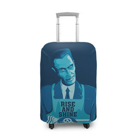 Чехол для чемодана 3D с принтом G-Man в Кировске, 86% полиэфир, 14% спандекс | двустороннее нанесение принта, прорези для ручек и колес | g man | half life | hl2