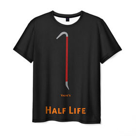 Мужская футболка 3D с принтом Half-Life в Кировске, 100% полиэфир | прямой крой, круглый вырез горловины, длина до линии бедер | freeman | gordon | half | halflife | hl | life | гордон | лайф | фримен | халва | халф | халфлайф | халява