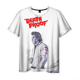 Мужская футболка 3D с принтом Death proof в Кировске, 100% полиэфир | прямой крой, круглый вырез горловины, длина до линии бедер | stuntman mike | квентин | курт рассел | тарантино