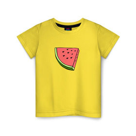 Детская футболка хлопок с принтом Арбузе в Кировске, 100% хлопок | круглый вырез горловины, полуприлегающий силуэт, длина до линии бедер | арбуз | арбузы | лето | фрукты