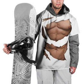 Накидка на куртку 3D с принтом Идеальный рельеф в Кировске, 100% полиэстер |  | бодибилдинг | идеальное | креатив | мышцы | накаченный | пресс | рваная | рельеф | спорт | тело