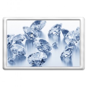 Магнит 45*70 с принтом Blue diamonds в Кировске, Пластик | Размер: 78*52 мм; Размер печати: 70*45 | beautiful | blue | bright | color | diamond | diamonds | mineral | minerals | original | stone | stones | white | белое | белый | камень | камни | красивое | красота | минерал | цвет | яркое