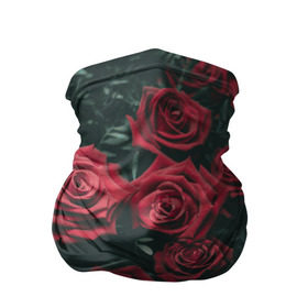 Бандана-труба 3D с принтом Бархатные розы в Кировске, 100% полиэстер, ткань с особыми свойствами — Activecool | плотность 150‒180 г/м2; хорошо тянется, но сохраняет форму | бархат | бутоны | роза | розы | цветы