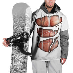 Накидка на куртку 3D с принтом Человек без кожи в Кировске, 100% полиэстер |  | Тематика изображения на принте: кожа | креатив | мода | мышцы | раны | рваная | стиль