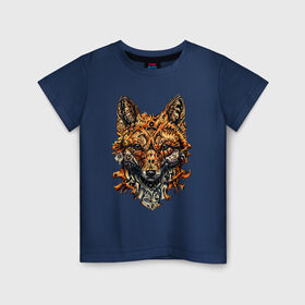 Детская футболка хлопок с принтом Fox в Кировске, 100% хлопок | круглый вырез горловины, полуприлегающий силуэт, длина до линии бедер | art | wild | животные | искусство | лиса | лисица | лисичка | природа