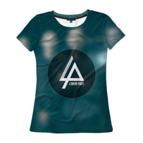 Женская футболка 3D с принтом Для любителя Linkin Park в Кировске, 100% полиэфир ( синтетическое хлопкоподобное полотно) | прямой крой, круглый вырез горловины, длина до линии бедер | linkin park | беннингтон | линкин парк | логотип | майк | рок | честер | честор | шинода