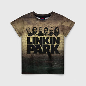 Детская футболка 3D с принтом Linkin Park Band в Кировске, 100% гипоаллергенный полиэфир | прямой крой, круглый вырез горловины, длина до линии бедер, чуть спущенное плечо, ткань немного тянется | chester bennington | linkin park | беннингтон | линкин паркб честер | майк | шинода