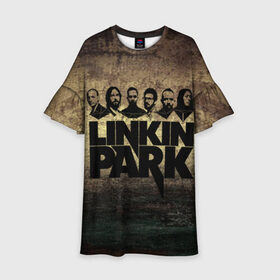 Детское платье 3D с принтом Linkin Park Band в Кировске, 100% полиэстер | прямой силуэт, чуть расширенный к низу. Круглая горловина, на рукавах — воланы | chester bennington | linkin park | беннингтон | линкин паркб честер | майк | шинода