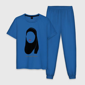 Мужская пижама хлопок с принтом SKAM 2 в Кировске, 100% хлопок | брюки и футболка прямого кроя, без карманов, на брюках мягкая резинка на поясе и по низу штанин
 | skam | скам | стыд