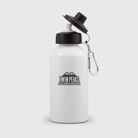 Бутылка спортивная с принтом Twin Peaks Горы в Кировске, металл | емкость — 500 мл, в комплекте две пластиковые крышки и карабин для крепления | 