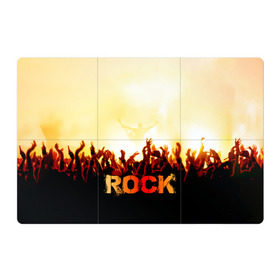 Магнитный плакат 3Х2 с принтом Rock концерт в Кировске, Полимерный материал с магнитным слоем | 6 деталей размером 9*9 см | rock | в толпу | гитара | группа | дым | жанр | концерт | металл | музыка | надпись | панк | певец | песня | прыжок | рок | рок н рол | руки | стиль | хард | хой | я люблю рок